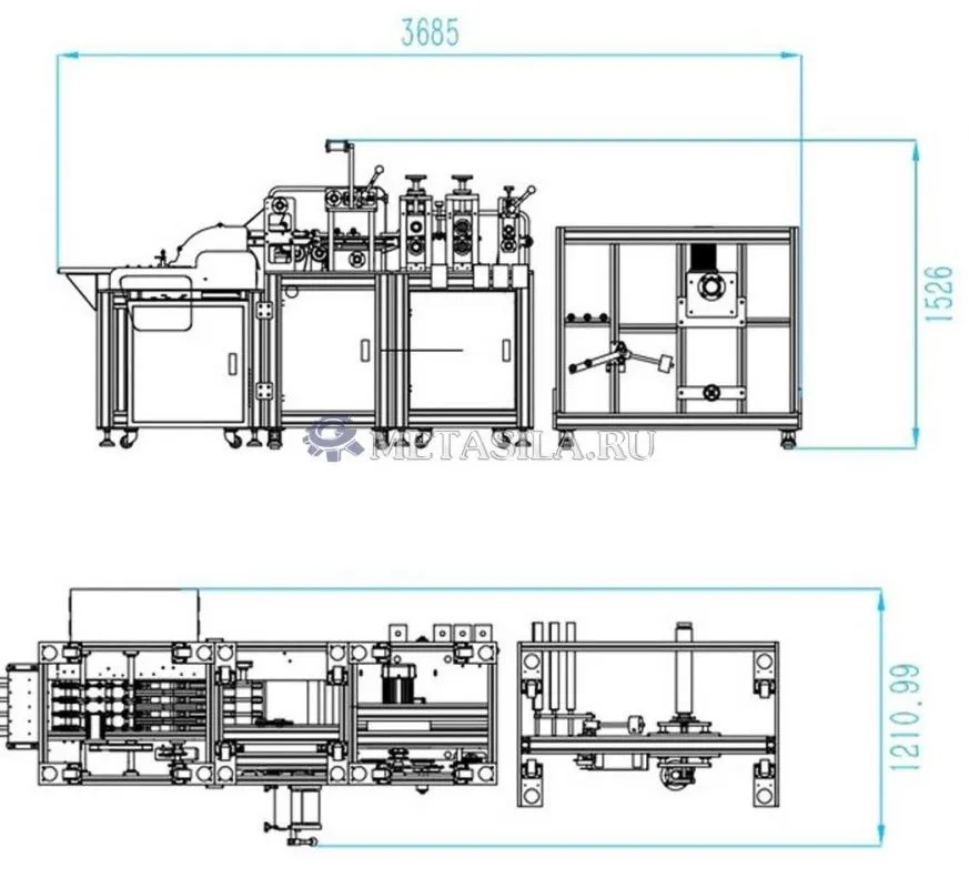 картинка Станок по производству ватных дисков P-77 от магазина Метасила