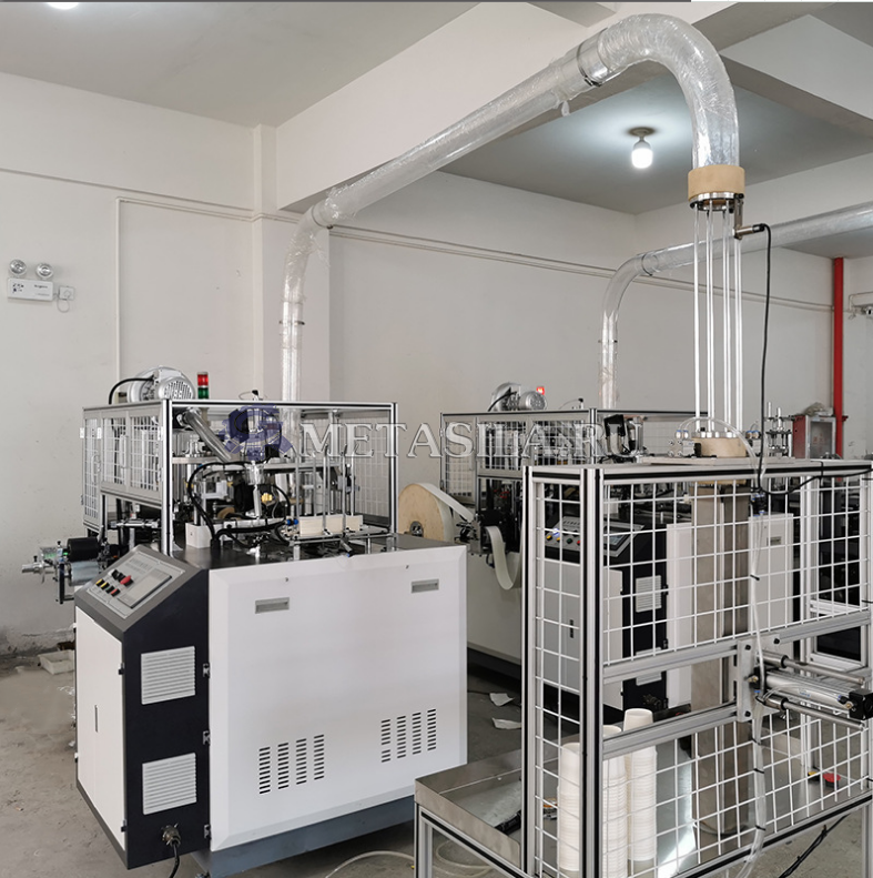 картинка Станок для производства бумажных кофе стаканов от магазина Метасила