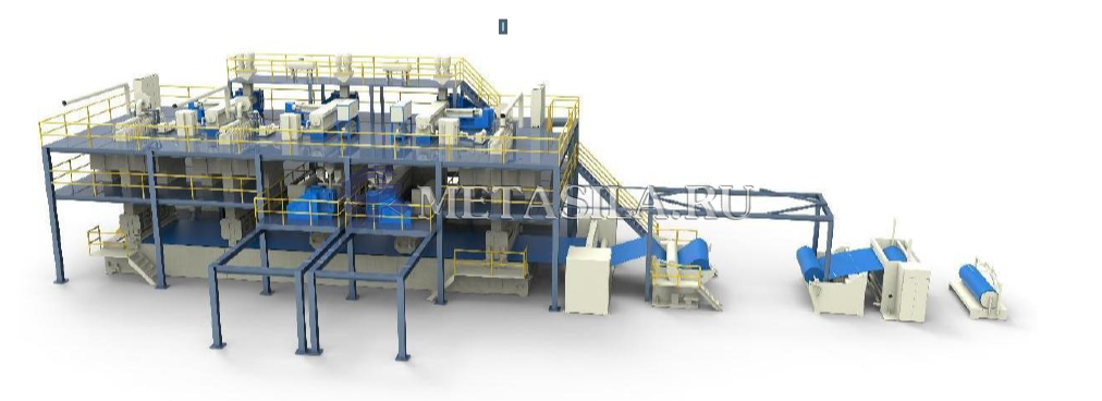 картинка Линия для изготовления спанбонда SSMMS (3200 мм) от магазина Метасила