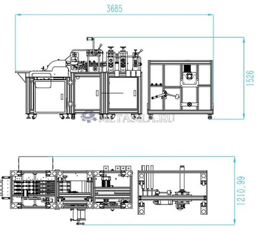 картинка Станок по производству ватных дисков P-77 от магазина Метасила